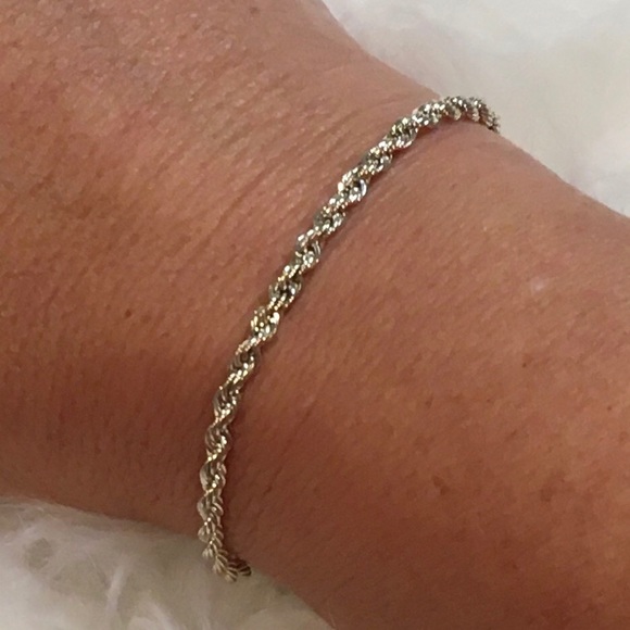 Silver Twisted Rope Bracelet - Picture 4 of 4